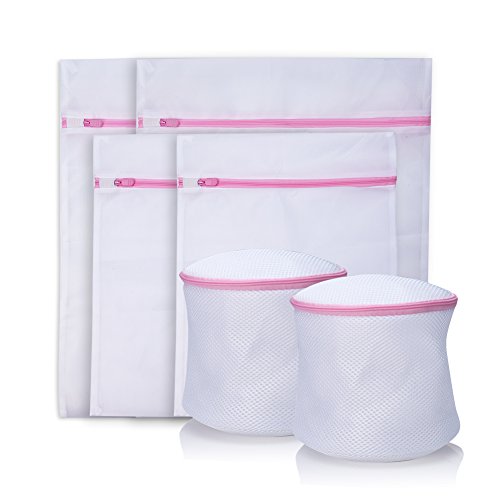 Lot de 6u00a0à linge Sacs de lavage Cherbell à linge Sac filet Small Medium Large Lavage Filet Sac à linge avec fermeture à glissière