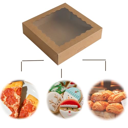 Bakery Boxes with Window 20 Pack – No Folding Needed, Durable Kraft Boxes for Fresh & Professional Food Packaging - Image 7