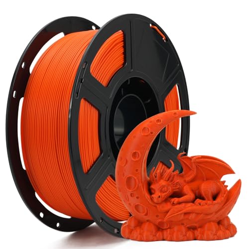 Image of FLASHFORGE High Speed PLA+ 3D Printer Filament Orange, Enhanced Melt Flow for Faster, Smoother Prints, 500mm /s Rapid Printing, Feature Sleek Matte Finish, Rich and Solid Color