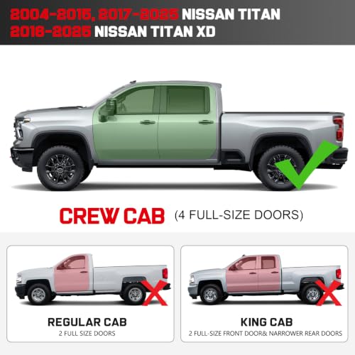 Image of COMNOVA Running Boards for 2004-2015 & 2017-2025 Titan, 2016-2025 Titan XD