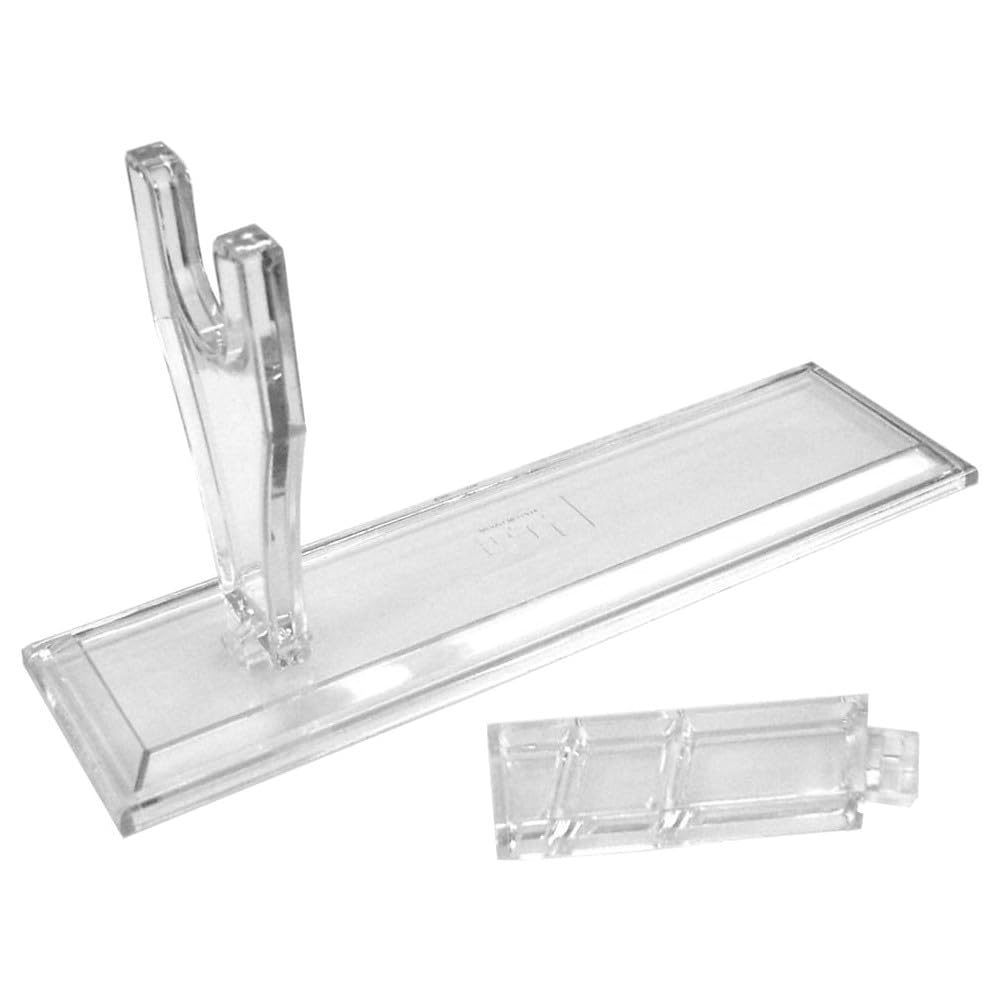 Espositore per Pistole in Plastica Trasparente, con Supporto per Calcio e Canna, Base 220x65 mm
