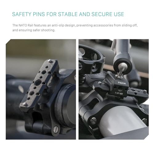 Image of Tilta 50mm Speed Rail Clamp to NATO Adapter | Locking Washer | NATO Rail Mount w /Two Safety Pins | Supports up to 17lbs | Black