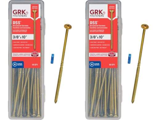 Image of GRK 12293 3 /8x10 Star Drive Washer Head Climatek Coated Steel RSS Rugged Structural Screws, 100 /Box