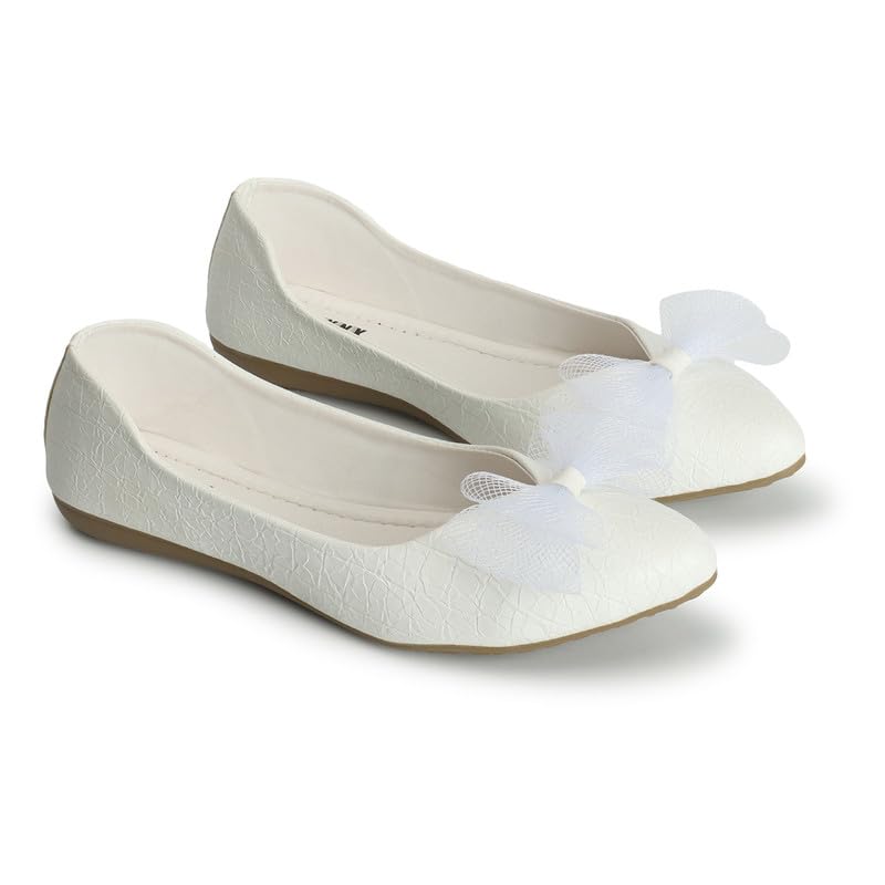 Xnx Footwear Womens Fashion PU Solid Casual Bellies Comfortable Sole Women Choice Ballet Flat (Size:-6, Color:-White) (B0CMXRDHMF) Amazon Price History, Amazon Price Tracker