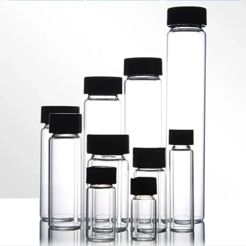 Flacone for campioni di reagenti in vetro borosilicato trasparente - da 2 ml a 60 ml con tappo a vite for esperimenti chimici(2ml 100pcs)