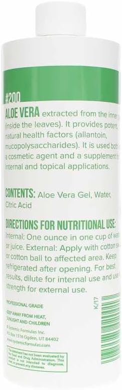 Miniatura 3 de Systemic Formulas AO - Aloe Vera BioExtract #200 de 16 onzas líquidas. Concentración 3-4x de extracto de aloe vera de gel interior rico. para uso