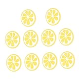 [AKOOSY] 10個レモン形状木製切片 木工クラフト 夏の飾り おしゃれな置物 パ