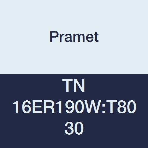 TN 16ER190W:T8030 Carbide Multi-Material (P30,M25,K30) Indexable External Threading Insert, Whitworth 55 Degree, TPI 19, 3" Cutting Edges, PVD, Use SER/L Tool Holder, Gold (Pack of 5)