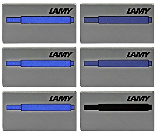 T10 Tintenpatronen Farbauswahl (6 Päckchen, MIX 1) 3x blau, 2x blauschwarz, 1x schwarz