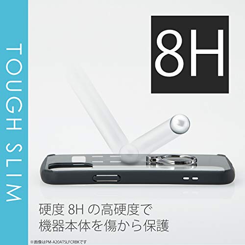 エレコム(ELECOM) iPhone 12 / 12 Pro ケース ハイブリッド 耐衝撃 TOUGHSLIM LITE フレームカラー リング付 ブラック PM-A20BTSLFCRBK