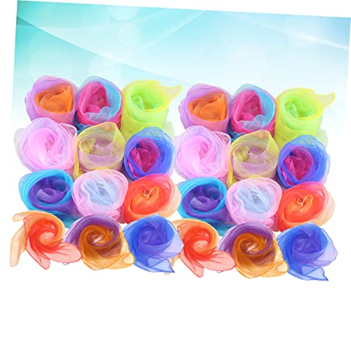 24pcs Gradient Juggling Dance Scarves Soft Performance Props for Boys and Girls Random Colors for Kindergarten and Creative Play4