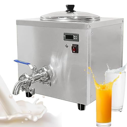 Generic Yovtekc 14L Commercial Pasteurization Machine, Milk Pasteurization Machine with Faucet, Countertop Juice Pasteurizer, Gelato Ice Cream Mix Pasteurizer for Restaurant Bar, 110V, silver