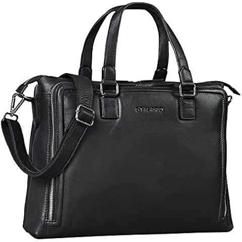 STILORD 'Claire' Bolso de Negocios Mujeres Cuero Vintage Cover