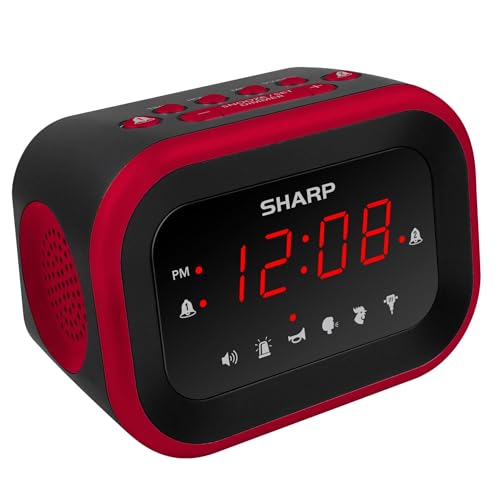 Sharp Big Bang Super Loud Alarm Clock for Heavy Sleepers, 115dB Extreme Wake-Up Alarm, Dual Alarms,...