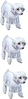 Ipetboom 3 Pçs Capas De Chuva Para Cães Para Cães Pequenos Jaqueta De Chuva Transparente Para Animais De Estimação Capa De Chuva Leve Para Cães Capa De Chuva Transparente Para Cães Ketten