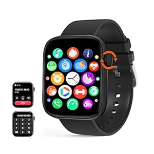 AMZSA Smartwatch Damen Herren mit Telefonfunktion , Fitness Tracker 1.8″ HD Touchscreen ,fitnessuhr Tracker mit Schlafmonitor Pulsuhr 120+ Sportmodi Sportuhr Fitness Uhr Armbanduhr für Android ios