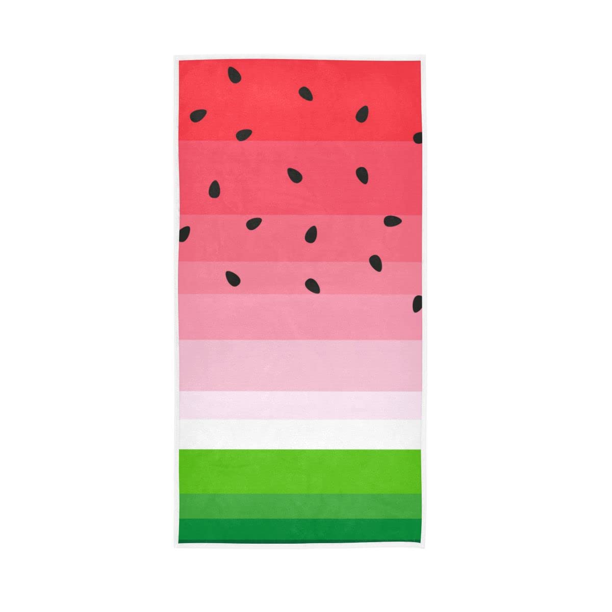 HUYGD Watermelon Black and Red Hand Towels Soft Bath Towel for Bathroom Hotel Gym Spa 30"x15"