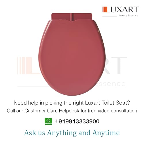 Image of LUXART Toilet Seat Cover 17.9L x 14.5W Inc Indian Commode Oval Seat Cover With Round Edge | EWC Non Soft Close Commode Cover With Installation Kit | PP Western Toilet Cover For Bathroom Commercial Use