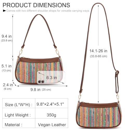 Image of Shoulder Bag for Women Retro Hobo Handbags Cross Body Purses