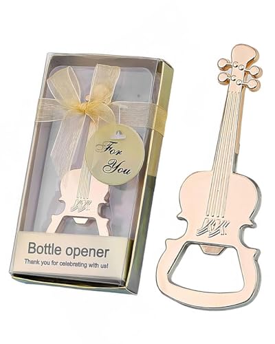 WUNZILO 1 pezzo Apribottiglie a forma di chitarra, amante della musica, apribottiglie per birra, apribottiglie per feste musicali, regali musicali in metallo per uomini