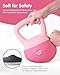 Soft Kettlebell - Cushioned Impact-Resistant Base and Anti-Slip, Kettle bell Anti-Slip Grip Weight for Home Workouts, Safe Strength Training Kettlebells Sets for Women & Men, With Non-slip Gloves (Pink, 10 LB)
