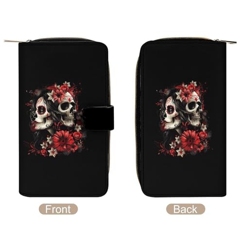 Mexican Day of The Dead Women Goth Unisex Wallet Cute Elegant Long Slim Card Holder Case Minimalist Coin Purse Clutch Wallets3