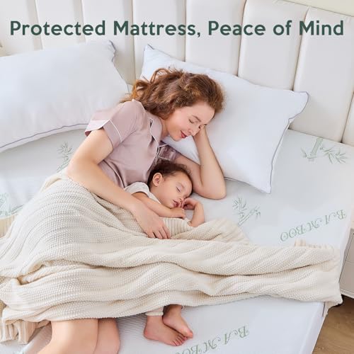 MUXHOMO 2 Pack Mattress Protector Full Size Bed, 100% Waterproof Mattress Cover, Cooling and Breathable Bed Pad Cover, Deep Pocket 8"-21"