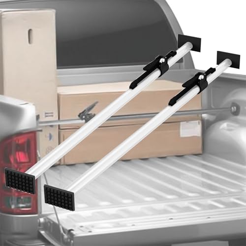 Heavy Duty Adjustable C Support Bars for Trailers & SUVs, 72-87 Inches, Anti-Slip Ratcheting...