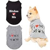 Dog T Shirts Pet Vests Dog Clothes with Fashion Printing 2 Pack