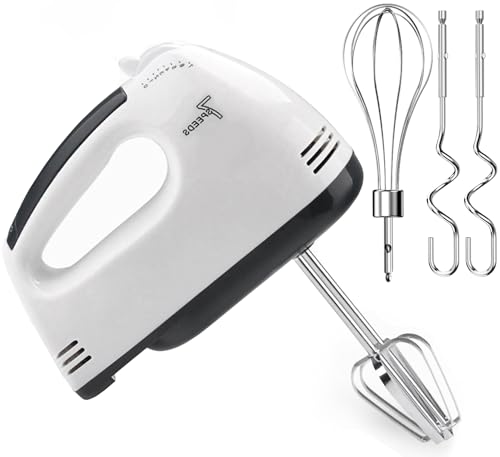 Hand Mixer, 7 Speed Electric Cake Whisk Food Mixer Self-Control/Turbo Boost with 5 Stainless Steel Accessory Food Beater for Cake Bread