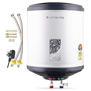 Longway Superb Gray with Free Installation Kit Automatic Instant Water Heater with Multiple Safety System & Anti-Rust Coating 5 Star Rated (25 Ltr)