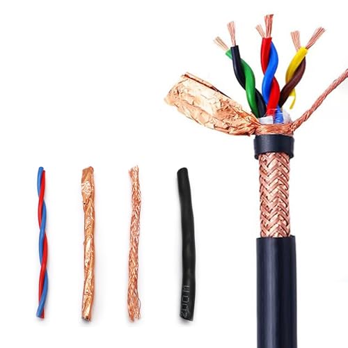 Cable blindado trenzado RVSP 20AWG de 30FT para transmisión de señal de 300 V