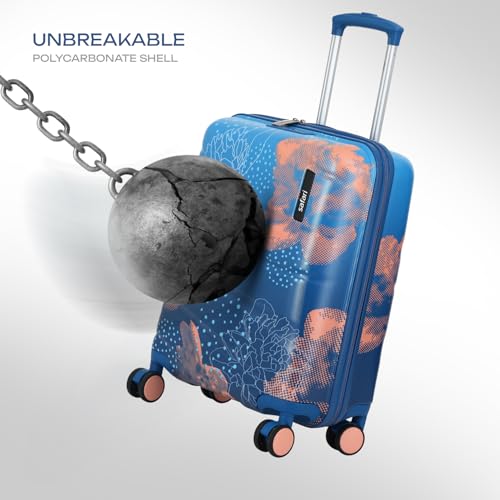 Safari Serene Pro 8 Wheels 55cm Cabin Size Trolley Bag, Hard Case