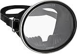 Classic Retro-Style Freediving Mask - Oval Tempered Glass Lens - Pacifico: Designed in Italy by Cressi