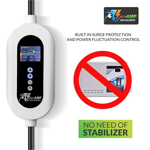 Image of 11KW Portable EV Charger - 16A Fast Charging, IP67 Waterproof, 5m Cable, Adjustable Current, RCD Safety, Compatible with Mahindra, Kia, Audi, BMW & More.