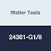 Walter Tools 24361-G1/8 Paradur HSS Machine Tap, Uncoated, 7 mm Shank Diameter, 20 mm Cutting Length, 90 mm Overall Length, G1/8 Cutting Diameter