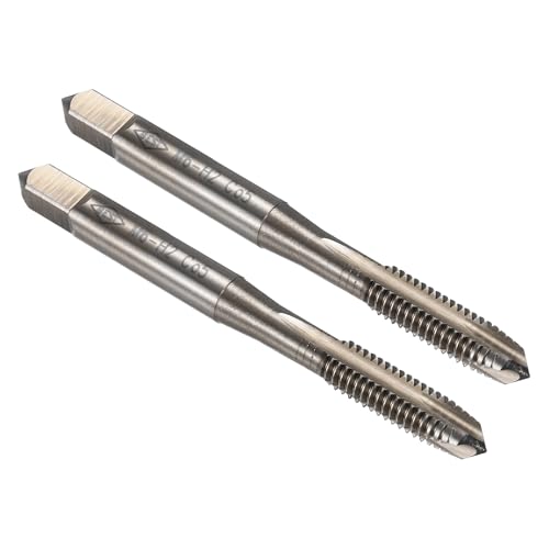 Image of sourcing map Spiral Point Plug Threading Tap M6 x 1 Thread, Ground Threads H2, M35 High Speed Steel Cobalt, Heat Coloring, Metric Screw Taps Tapping Bit for Thread Repair, 2pcs