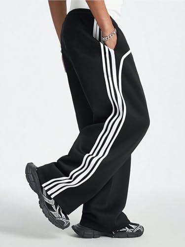 Image of Maniac || Mens || Side Stripe || Cotton || Baggy Fit || Trackpant