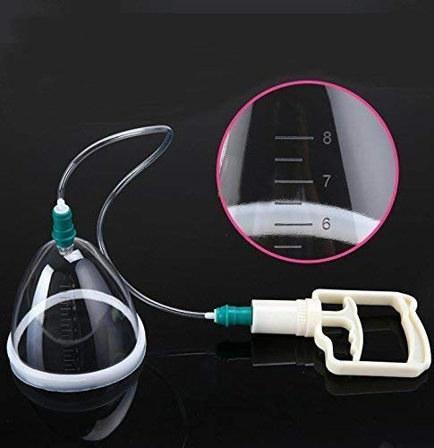 Breast Cupping Set Dual Large Suction Cup with Manual Hand Pump Massager Breast Firmer Body Back Therapy