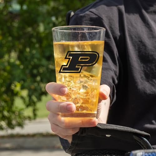 Image of Logo Brands NCAA 16 oz Pint Glass - Durable Glass With Bold Team Color- Chip-Resistant Rim Drinkware For Fans, Tailgates, Home Bars & Everyday Use