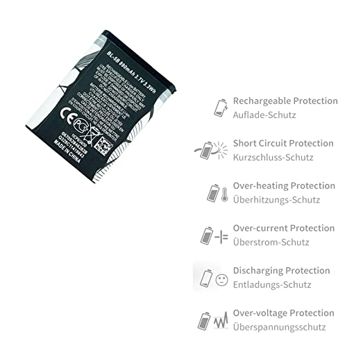 Aousavo BL-5B - Batteria di ricambio compatibile