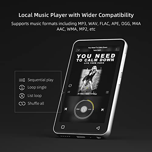 Innioasis G1 Mp3 Player With Bluetooth And Wifi,Mp3 Player With Spotify,Spotify Kids,Audible,Pandora,Amazon Music,4 Inch Music Player Mp4 Up To 1Tb thumb #2