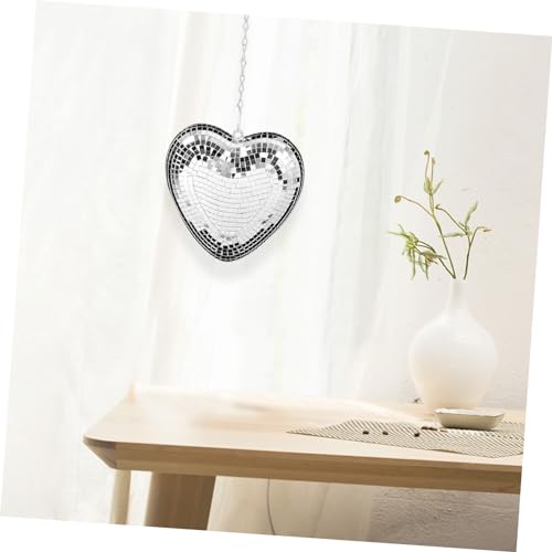 Bola espejada en forma de corazón para decoración de fiestas, bodas y cumpleaños miniatura 4