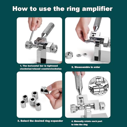 Reductor de anillos – Herramienta de ajuste de tamaño de anillo de dedo, ahorro de mano de obra con mango antideslizante para reparación de joyas