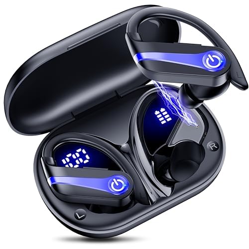 Sport Cuffie Auricolari Bluetooth 5.4 Cuffie Senza Fili con 40 Ore Custodia di Ricarica