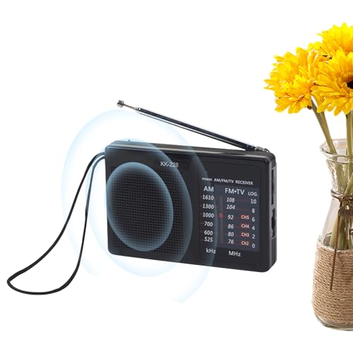 Radio de Bolsillo Portátil, Radios Estéreo Vintage con Altavoz Grande, Radios de Transistores, R-Adios de Transistoresradio Vintage de Dos Bandas FM/Am, Señales Ultraanchas con Correa para la Muñeca