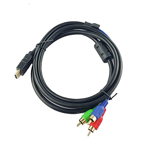 Seadream 5 Feet HDMI to 3-RCA Video Audio AV Component Transmitter Adapter Cable for HDTV DVD