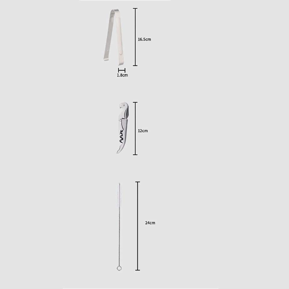 Kit barista: barra set da cocktail con stand elegante BAMBOO |Perfetto per gli strumenti per bar a domicilio Kit degli attrezzi Bartender e Kit da cocktail Martini per un'esperienza di miscelaz
