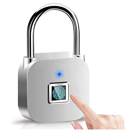 Fingerprint Lock Smart Waterproof Fingerprint Padlock Ideal for Gym Luggage Backpack Employee Locker Bike Suitcase Fence Hasp and Storage Back to School Supplies