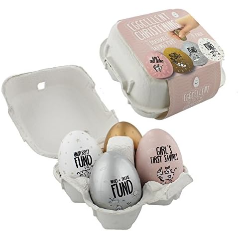 Eggcellent Set of 4 Savings Pots for Girls Cover